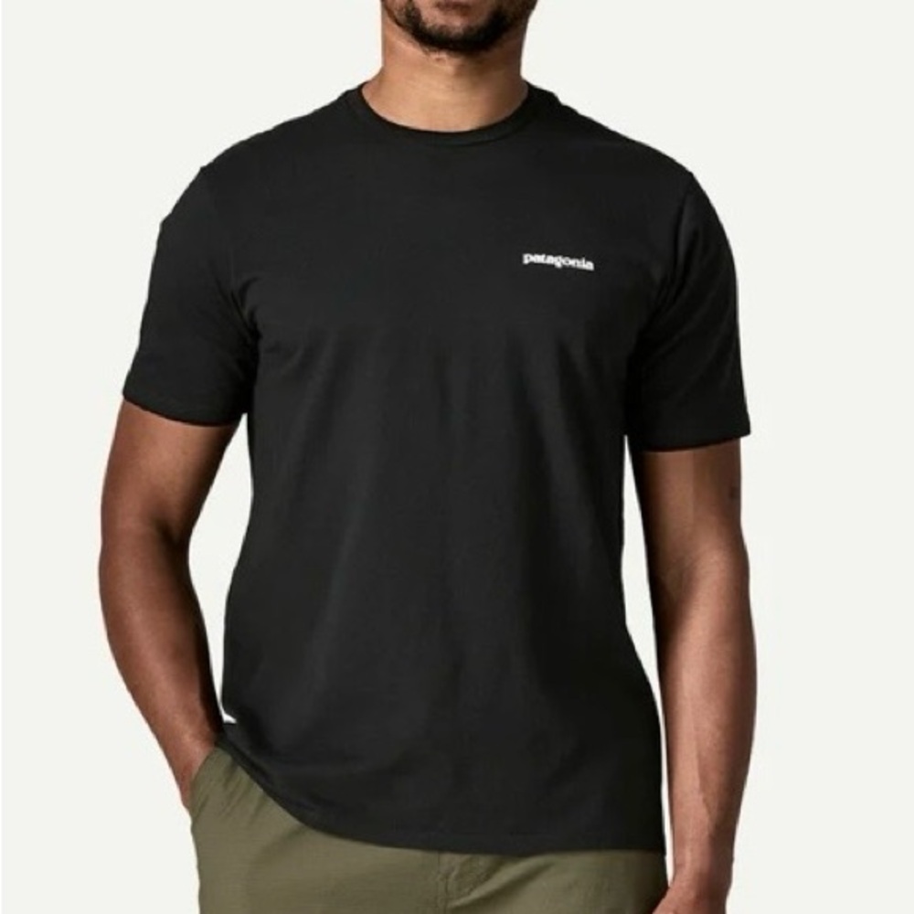 Patagonia Black Short-Sleeve Logo Tee
